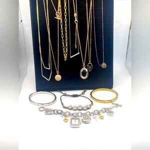Jewelry Lot, Gold & Silver Tone Victoria S, Madewell, MK, Fossil, Vivani#526